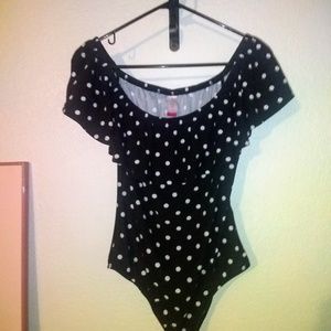 NO BOUNDARIES Polka-Dot Body Suit